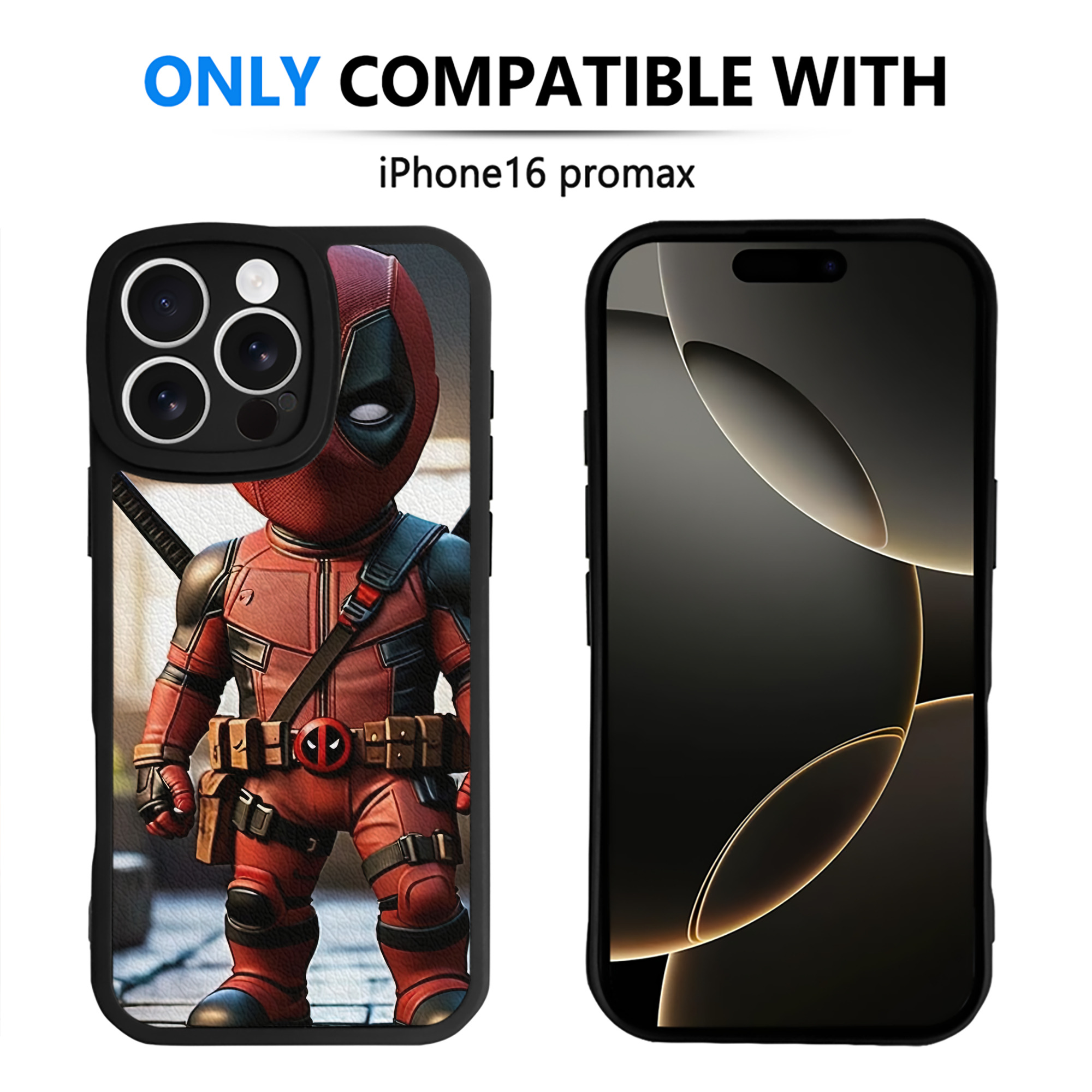 Deadpool デッドプール 【iPhone 16シリーズ対応】シリコンスマホケース（レザー調） 材質：シリコン